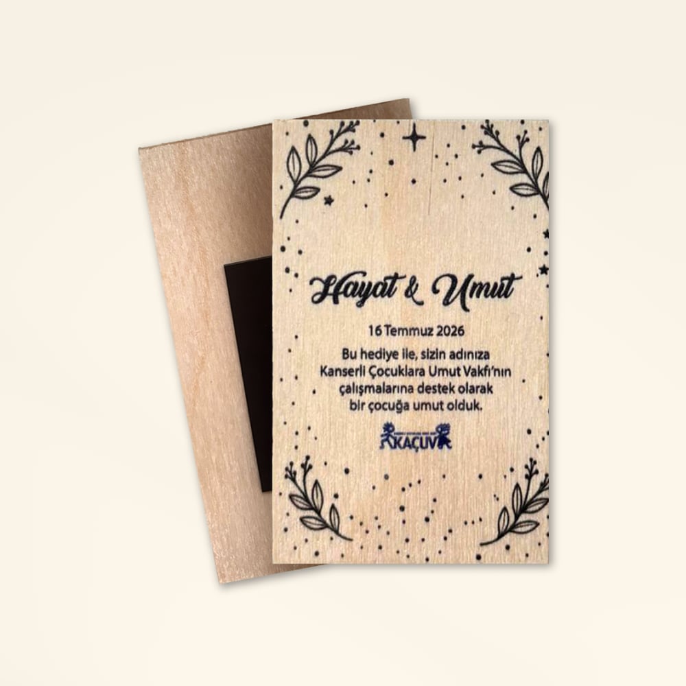 Ahşap Magnet - Yıldızlarla Çiçeklen