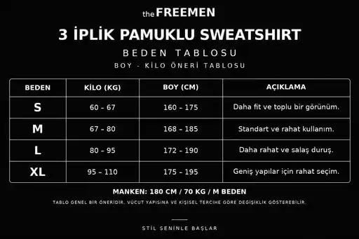 3 İplik Basic Oversize Sweatshirt Kahve