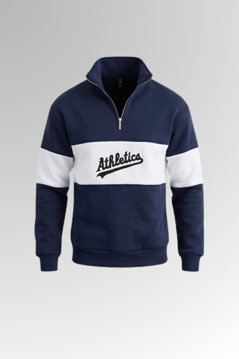 Athletics Baskılı 3 İplik Şardonlu Sweatshirt Lacivert