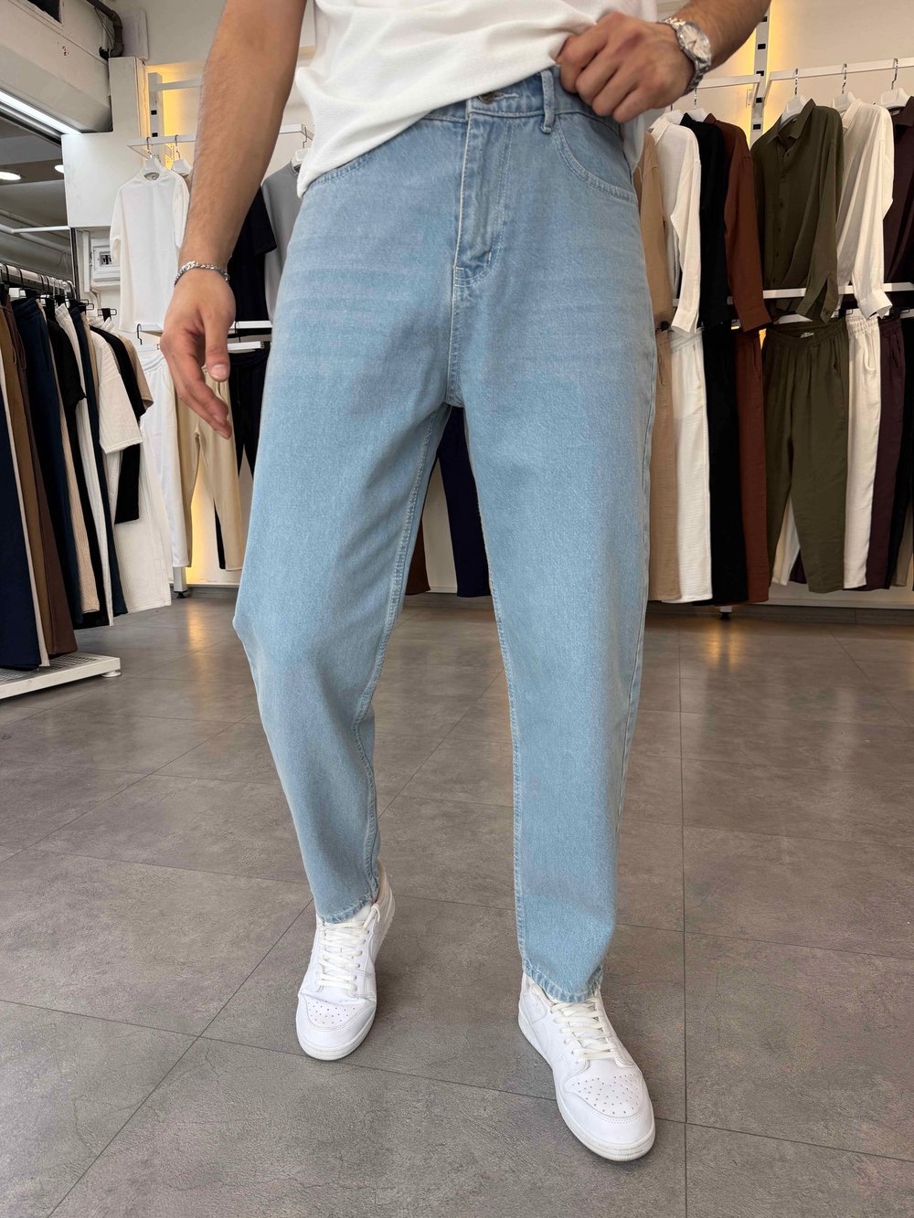 Boyfriend Kot Pantolon Açık Mavi