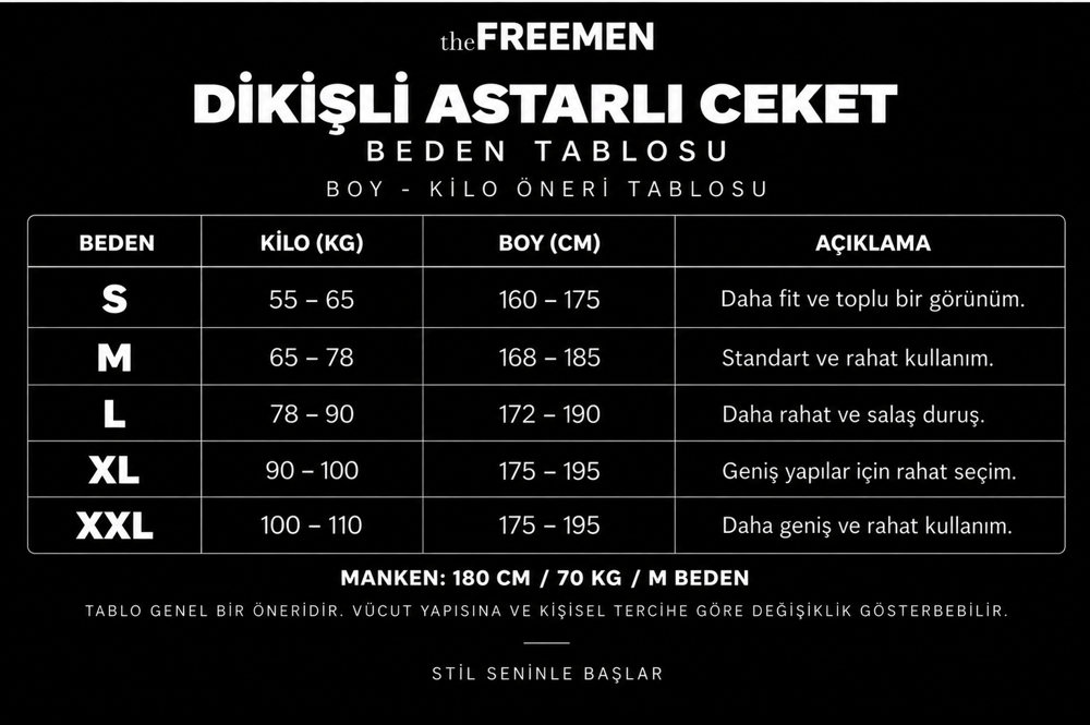Dikişli Astarlı Ceket Kahve