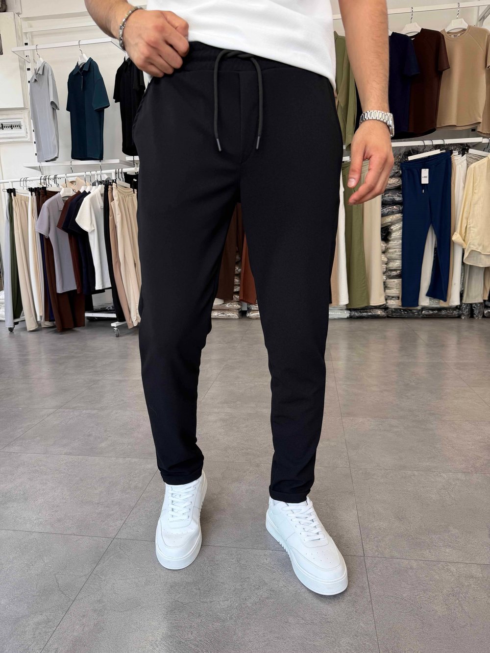 Duble Paça Jogger Pantolon Siyah