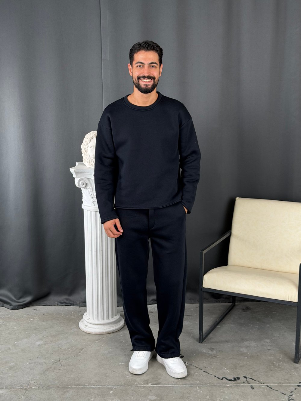3 İplik Basic Oversize Takım Lacivert