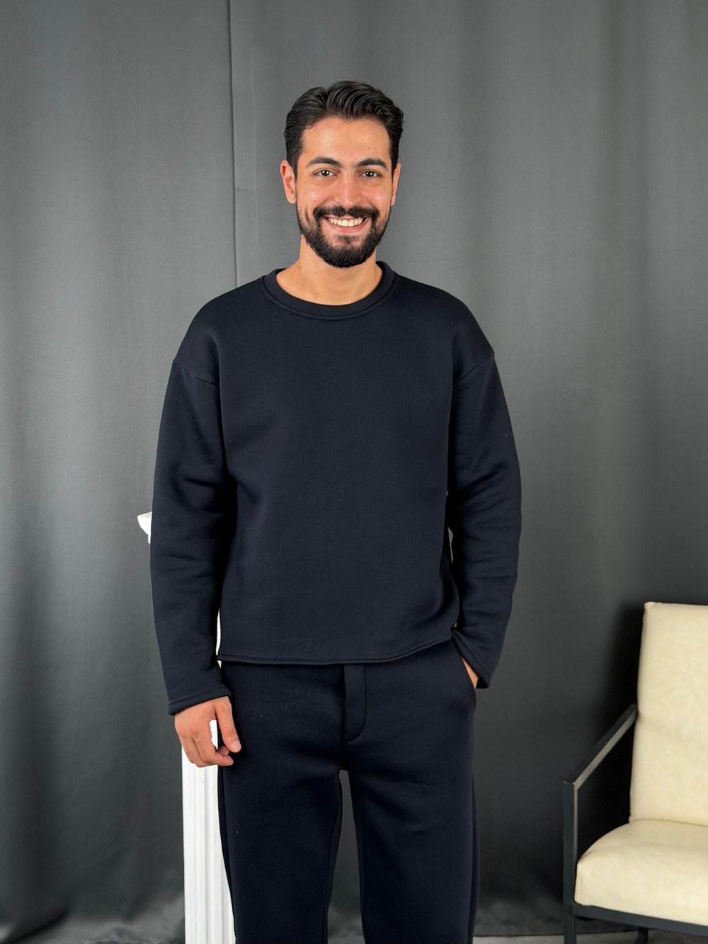 3 İplik Basic Oversize Takım Lacivert