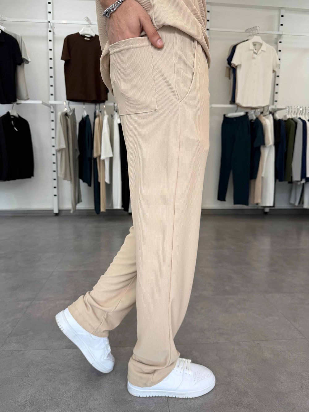 İthal Ottoman Baggy Pantolon Bej