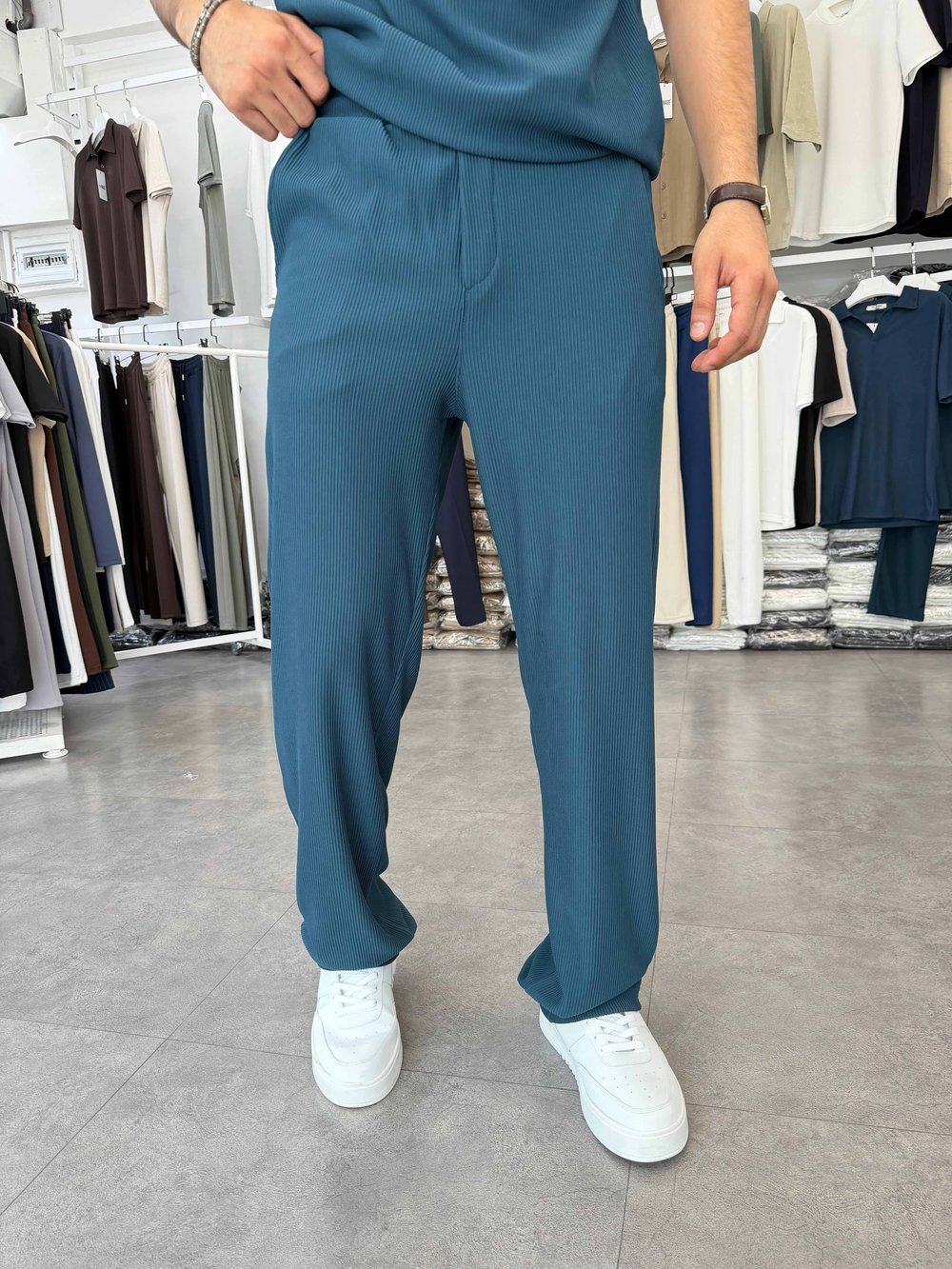 İthal Ottoman Baggy Pantolon Petrol Mavisi