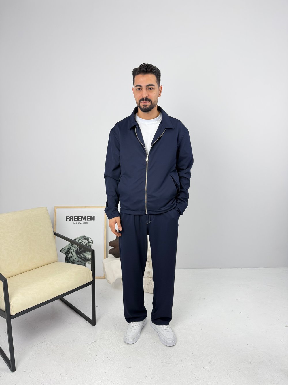 Mevsimlik Takım Oversize Likralı Lacivert