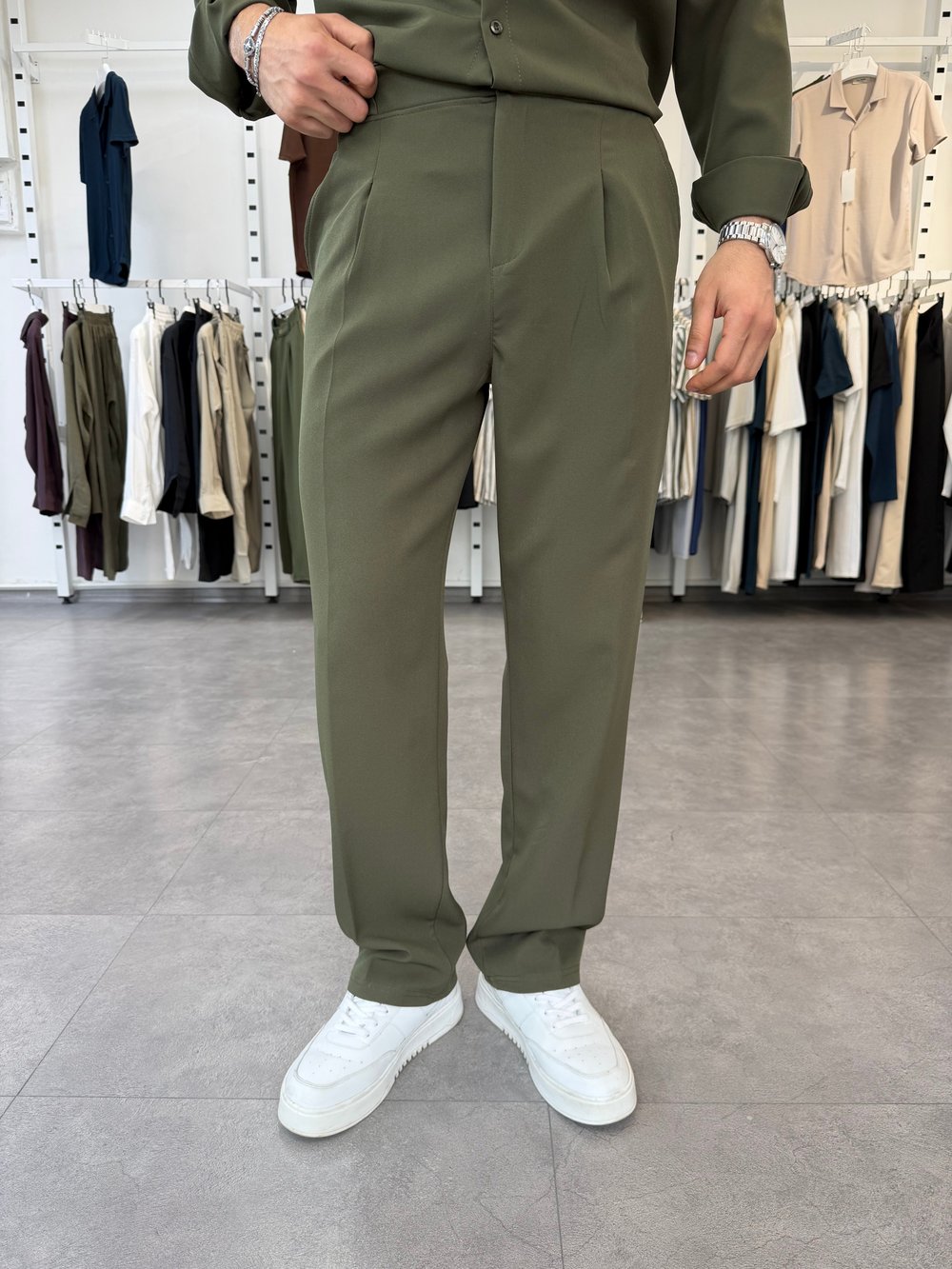 Oversize Duble Takım Haki