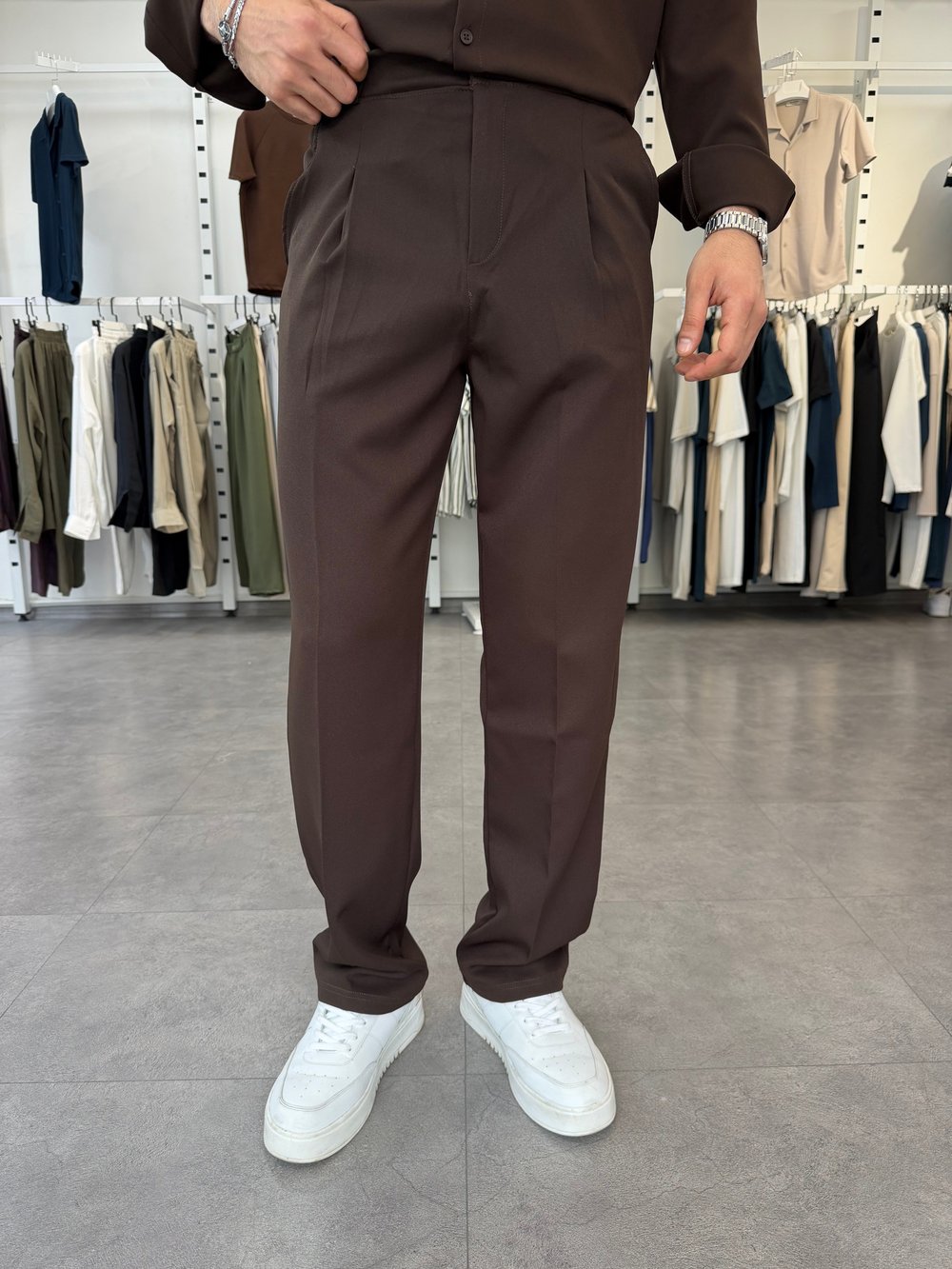 Oversize Duble Takım Kahve