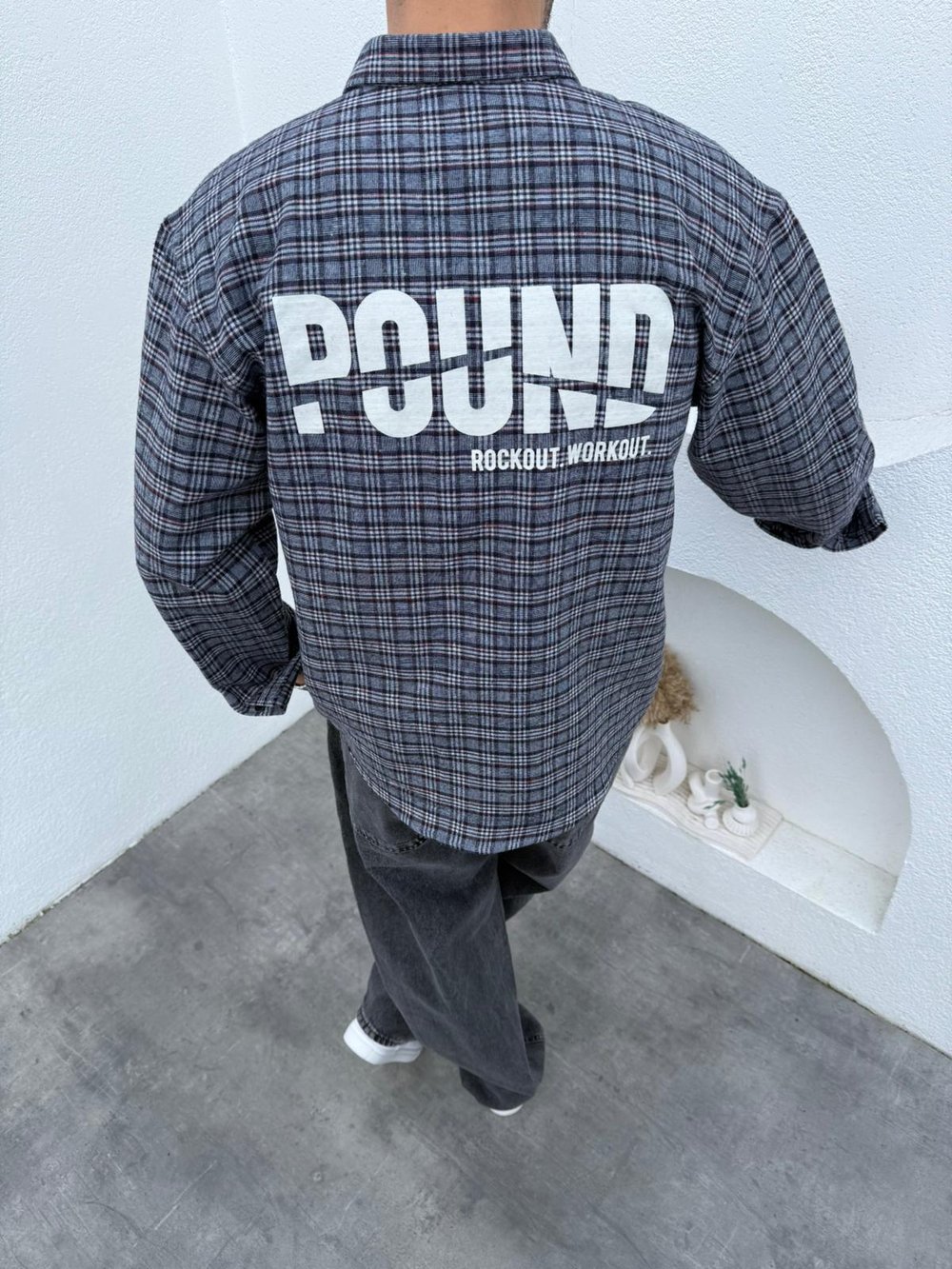 POUND Sırt Baskılı Oversize Gömlek Kırmızı