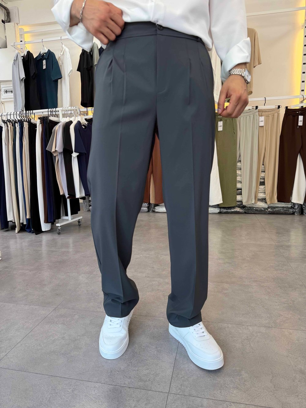 Premium Tensel Paraşüt Baggy Pantolon Antrasit