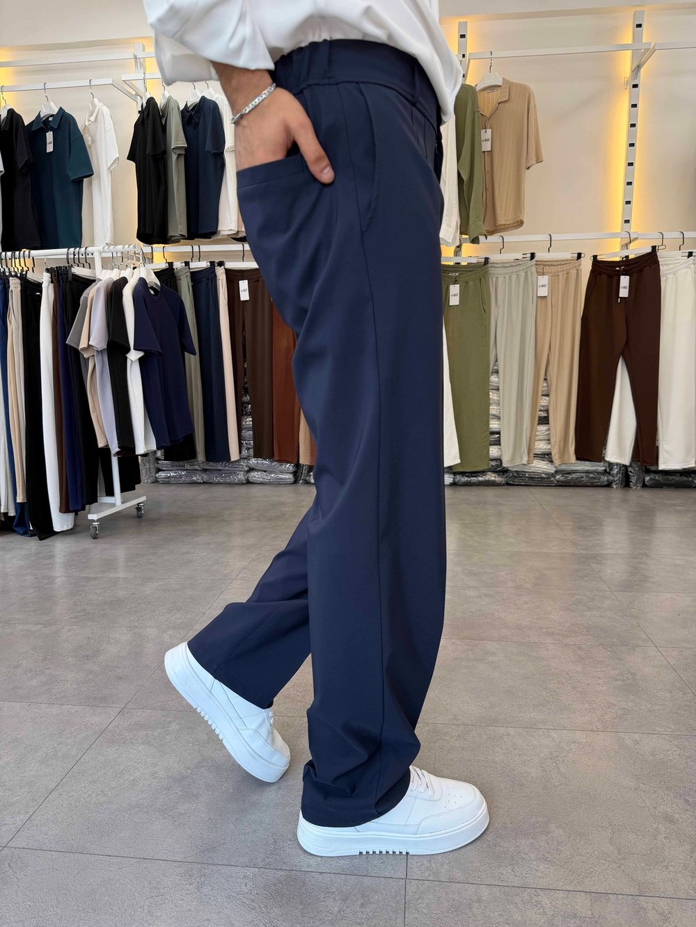 Premium Tensel Paraşüt Baggy Pantolon Lacivert