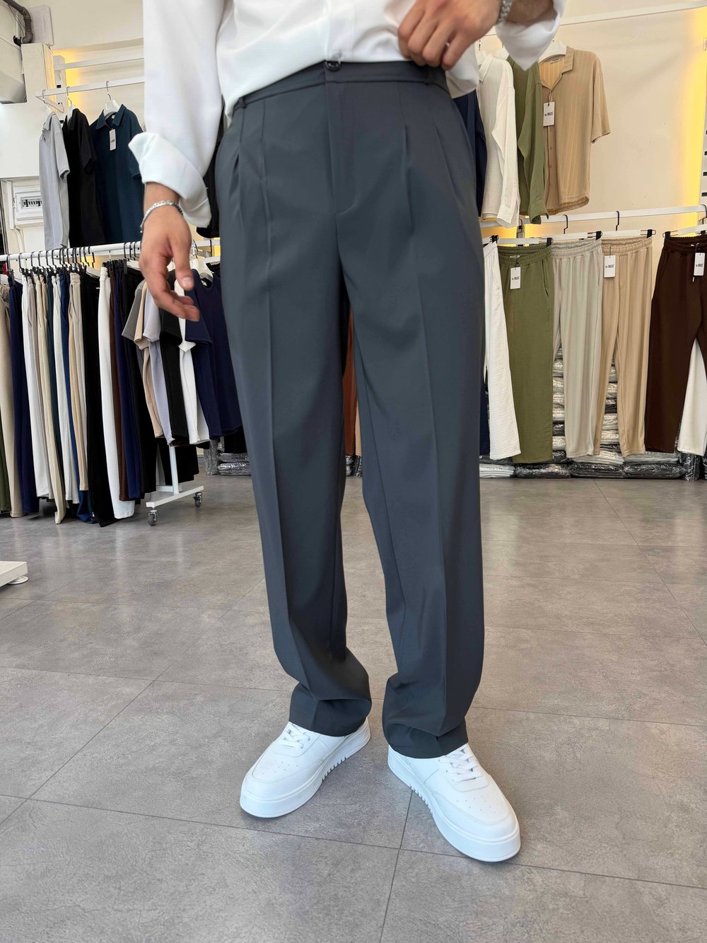 Premium Tensel Paraşüt Baggy Pantolon Antrasit