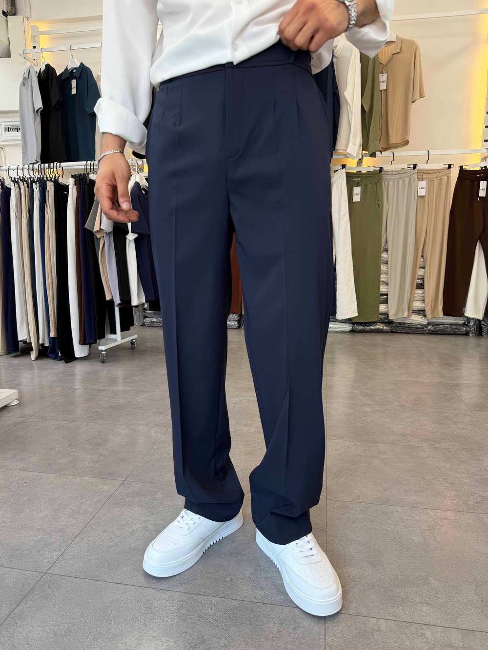 Premium Tensel Paraşüt Baggy Pantolon Lacivert