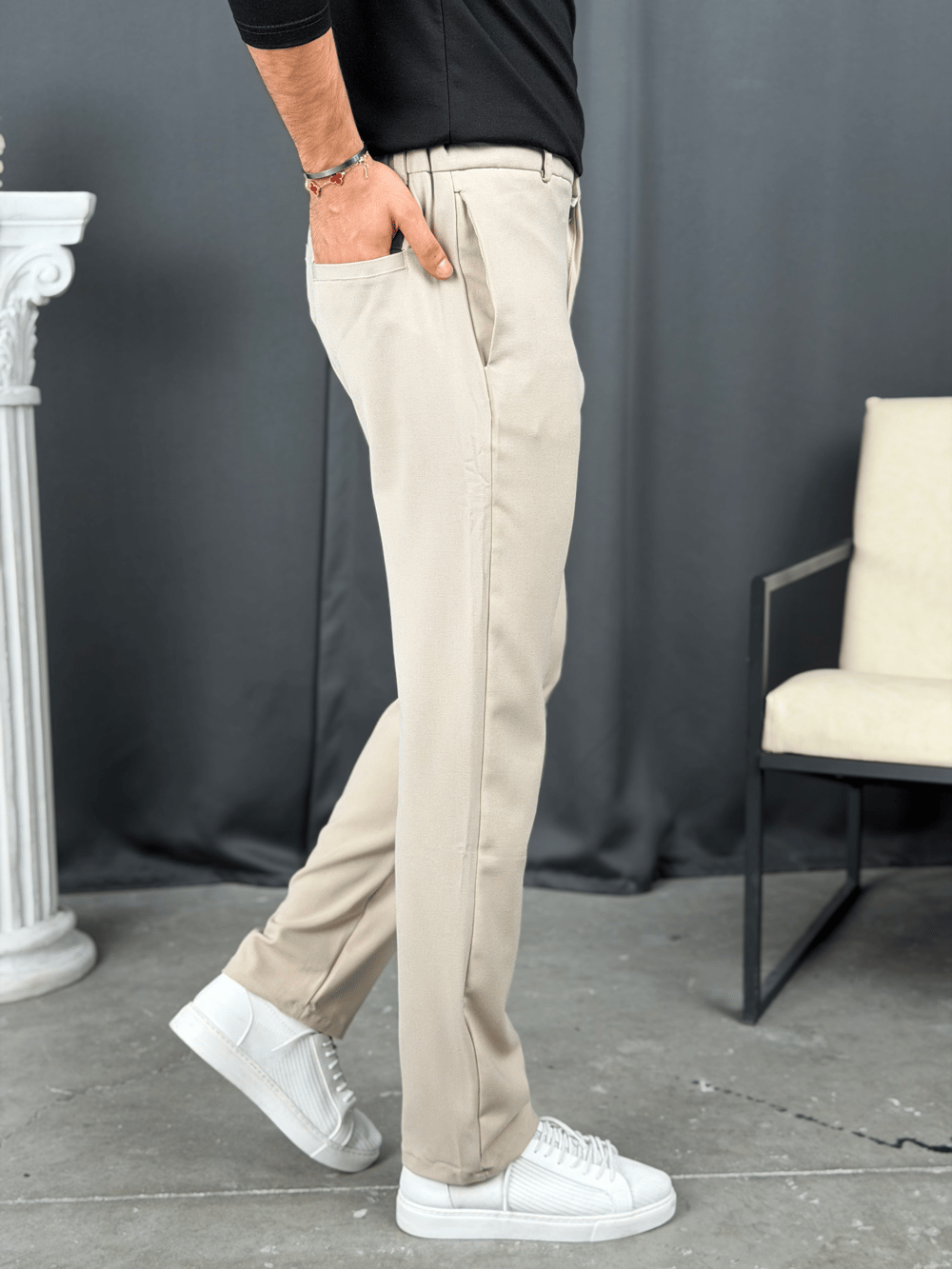 Premium WE11 Regular Kumaş Pantolon Bej