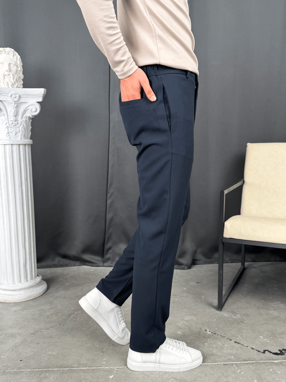 Premium WE11 Regular Kumaş Pantolon Lacivert