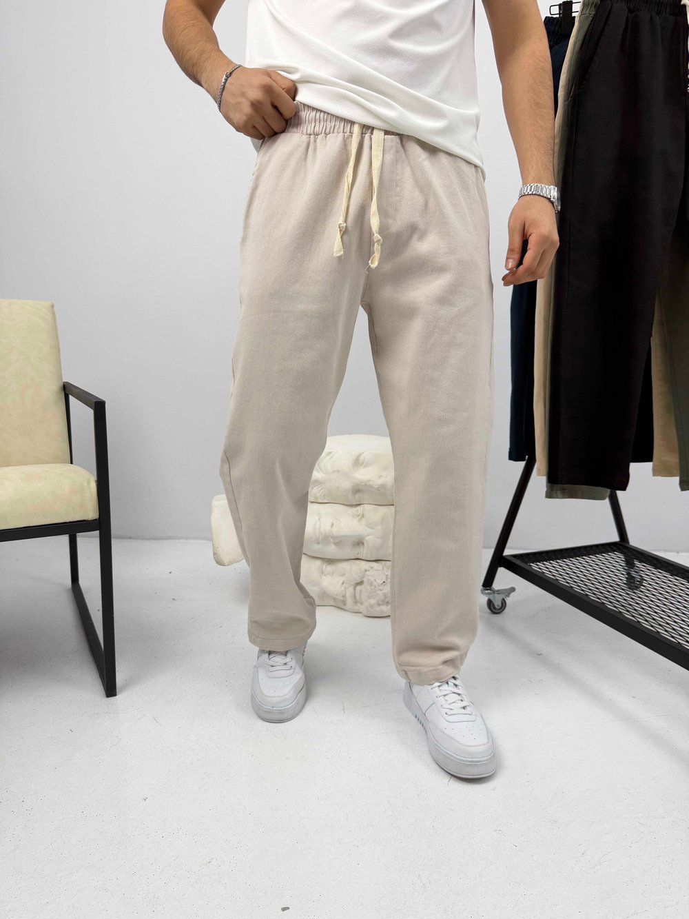 Rahat Kalıp Gabardin Pantalon Taş Gri