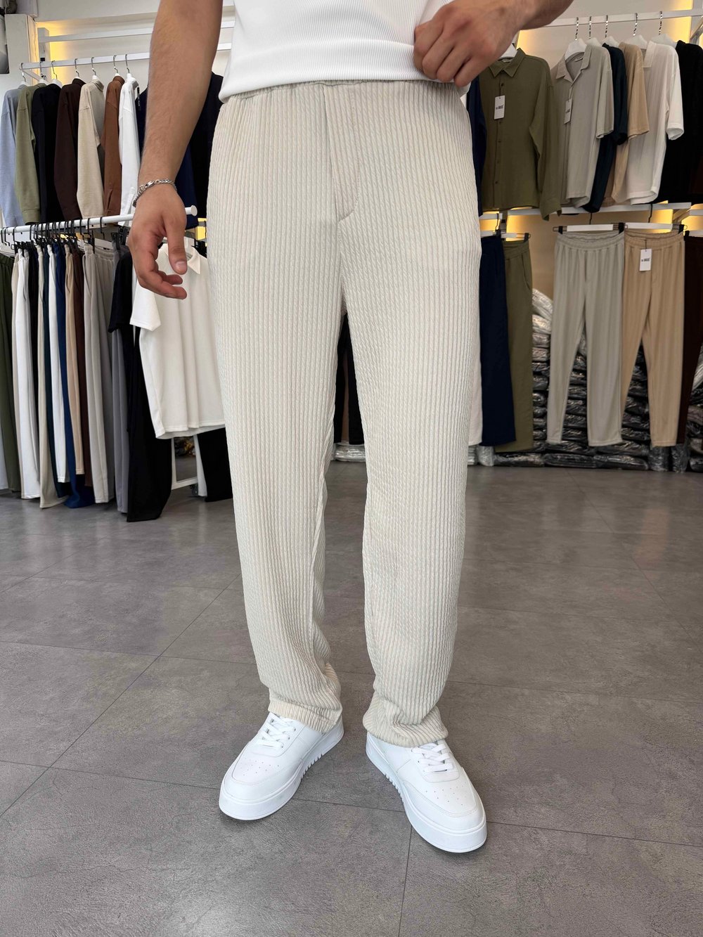 Ray Desen Baggy Pantolon Gri