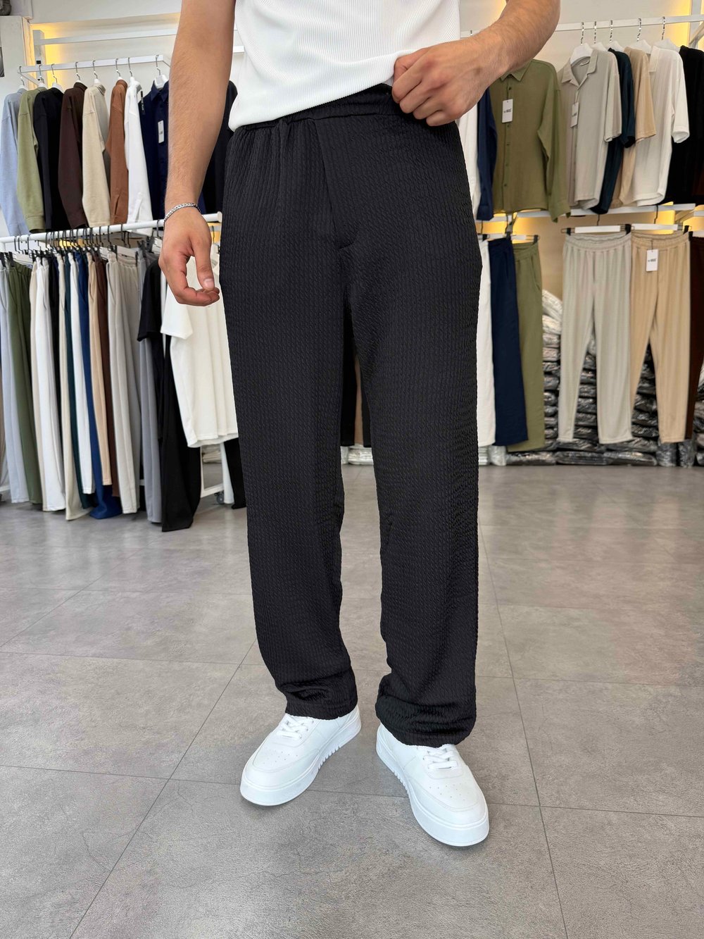 Ray Desen Baggy Pantolon Siyah