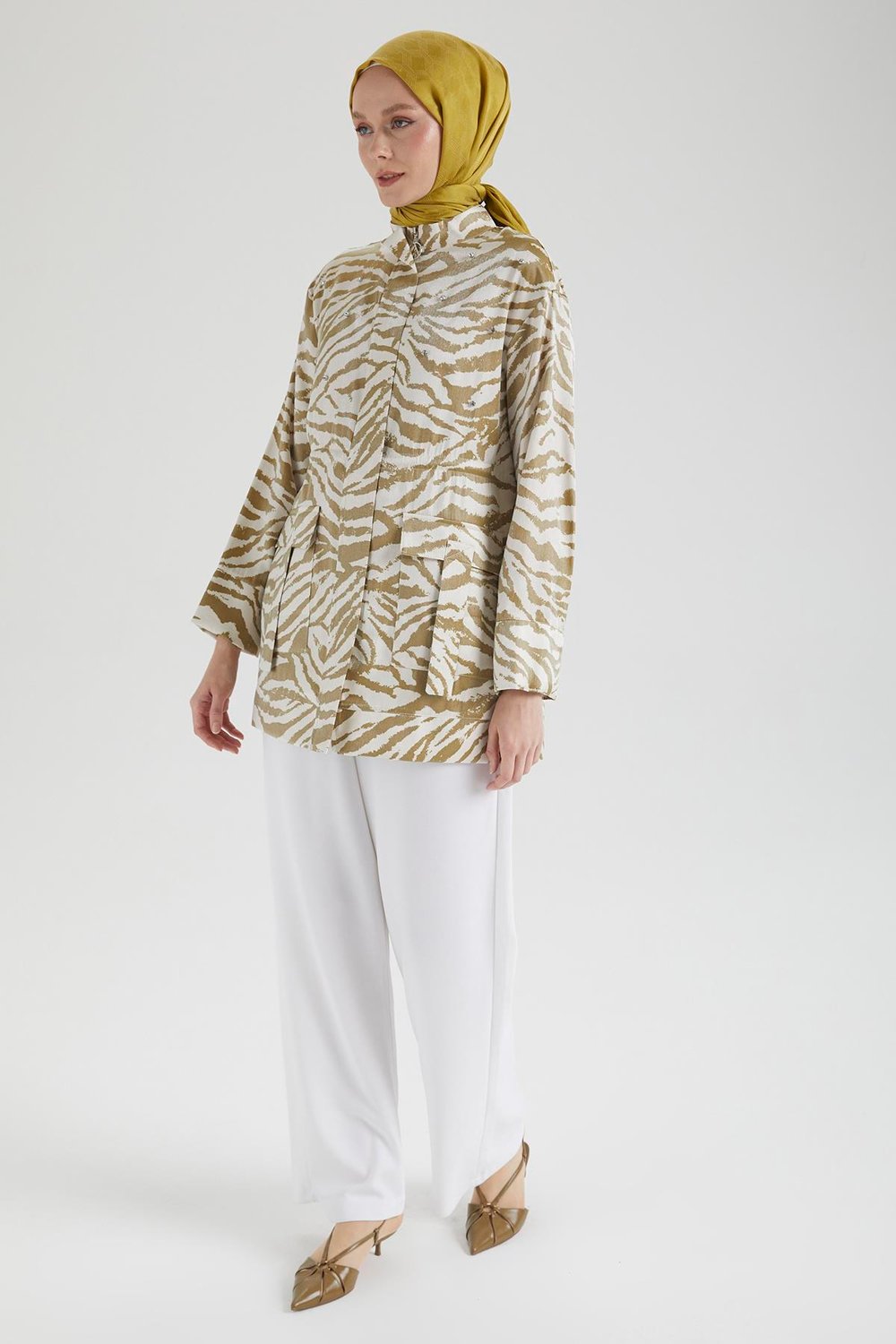 ARMİNE TREND CEKET LEOPAR DESENLİ 25YT533 - ASİT