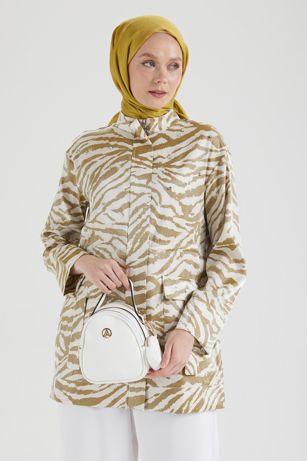 ARMİNE TREND CEKET LEOPAR DESENLİ 25YT533 - ASİT