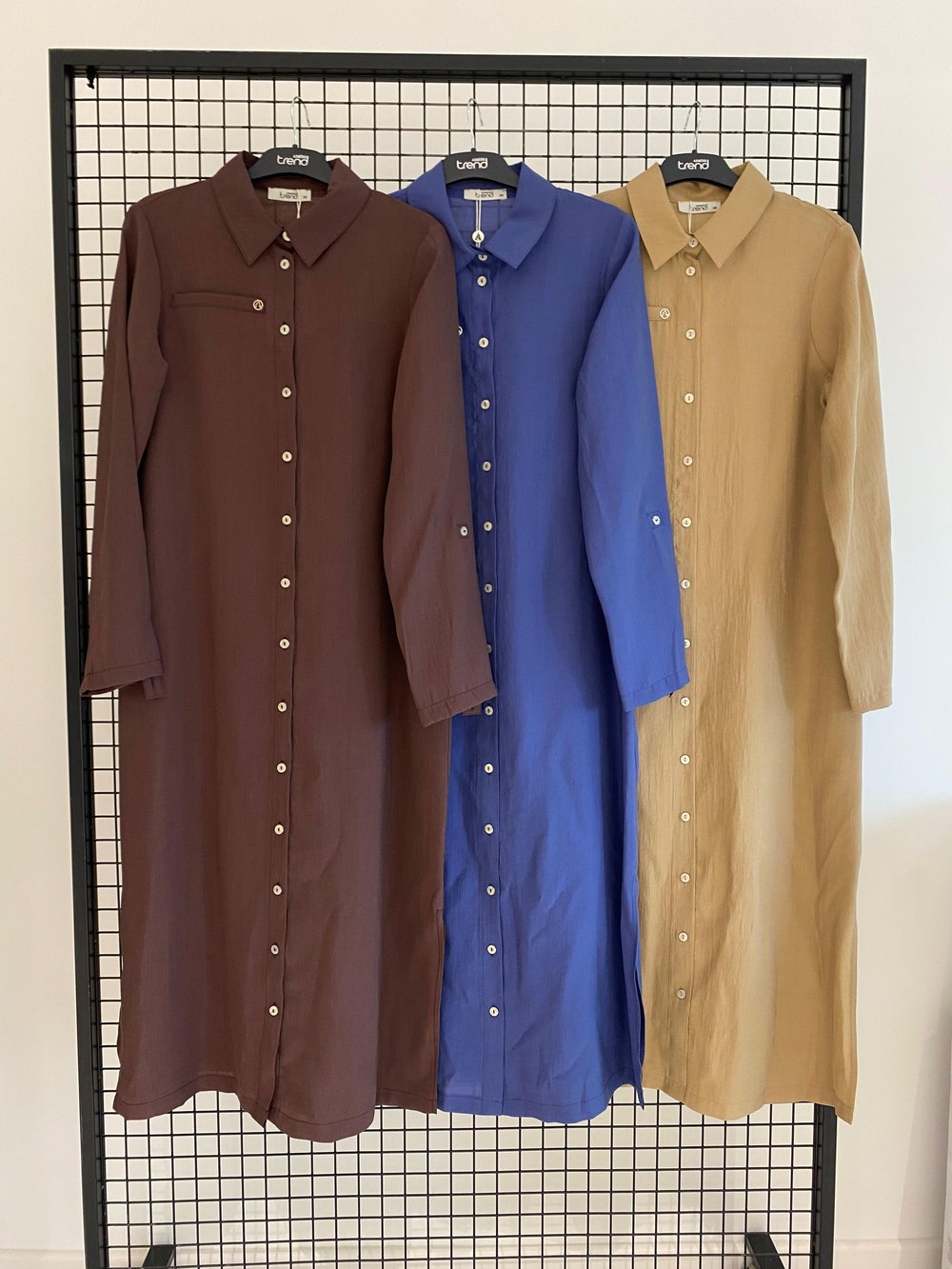 Armine TREND Kol Katlama Detay Düğmeli Tunik Kahverengi 25YT4142