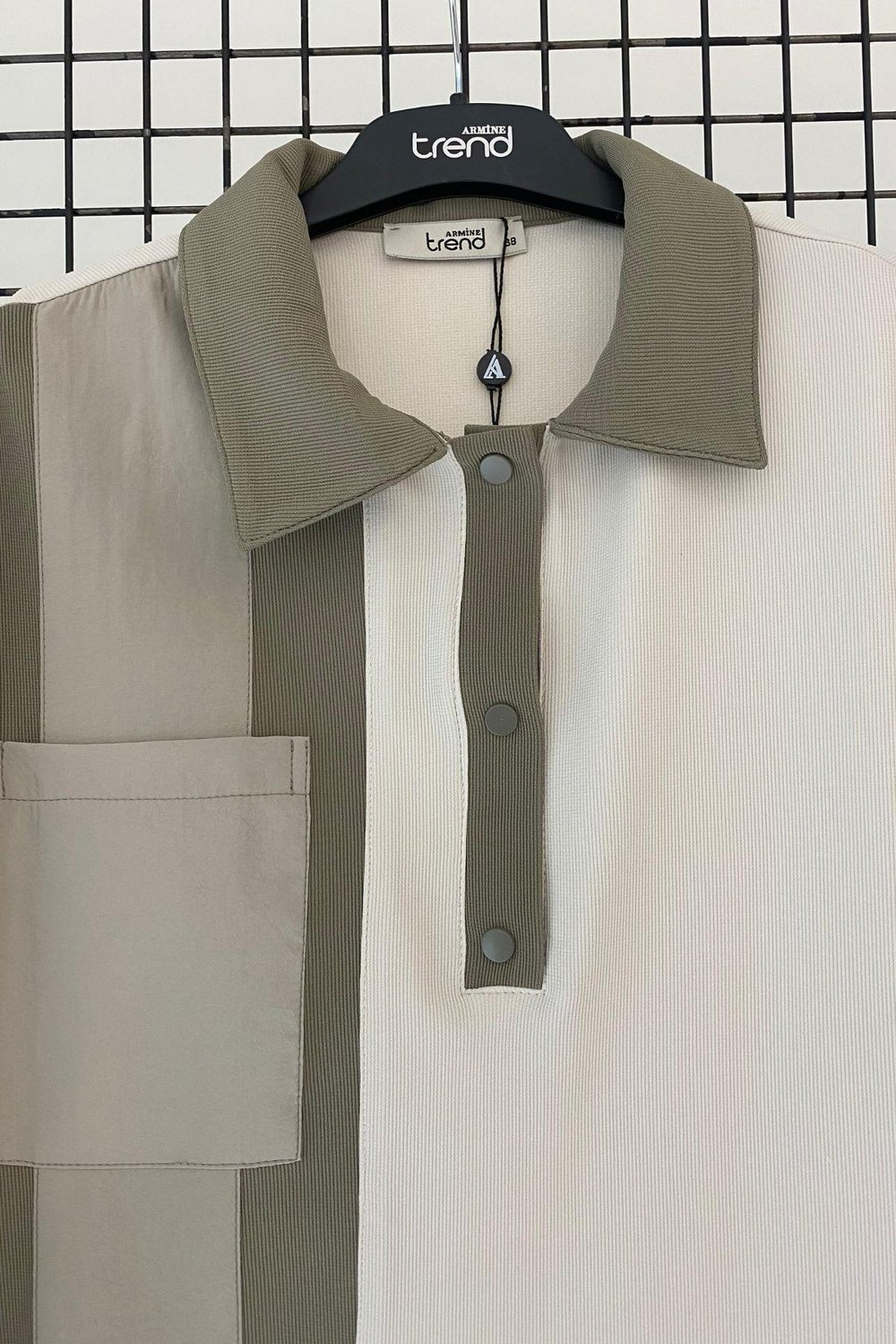 ARMİNE TREND ÖNÜ ŞERİT VE PARAŞÜT DETAYLI PANTOLONLU TAKIM 25YT610 TAŞ