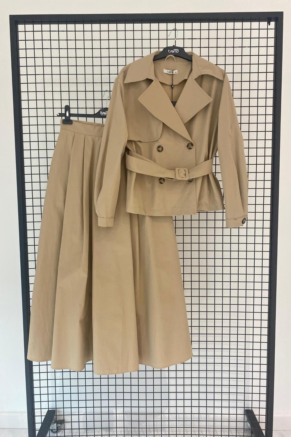 Armine Trend Trenç Model Etekli Takım 25YT619 Bej