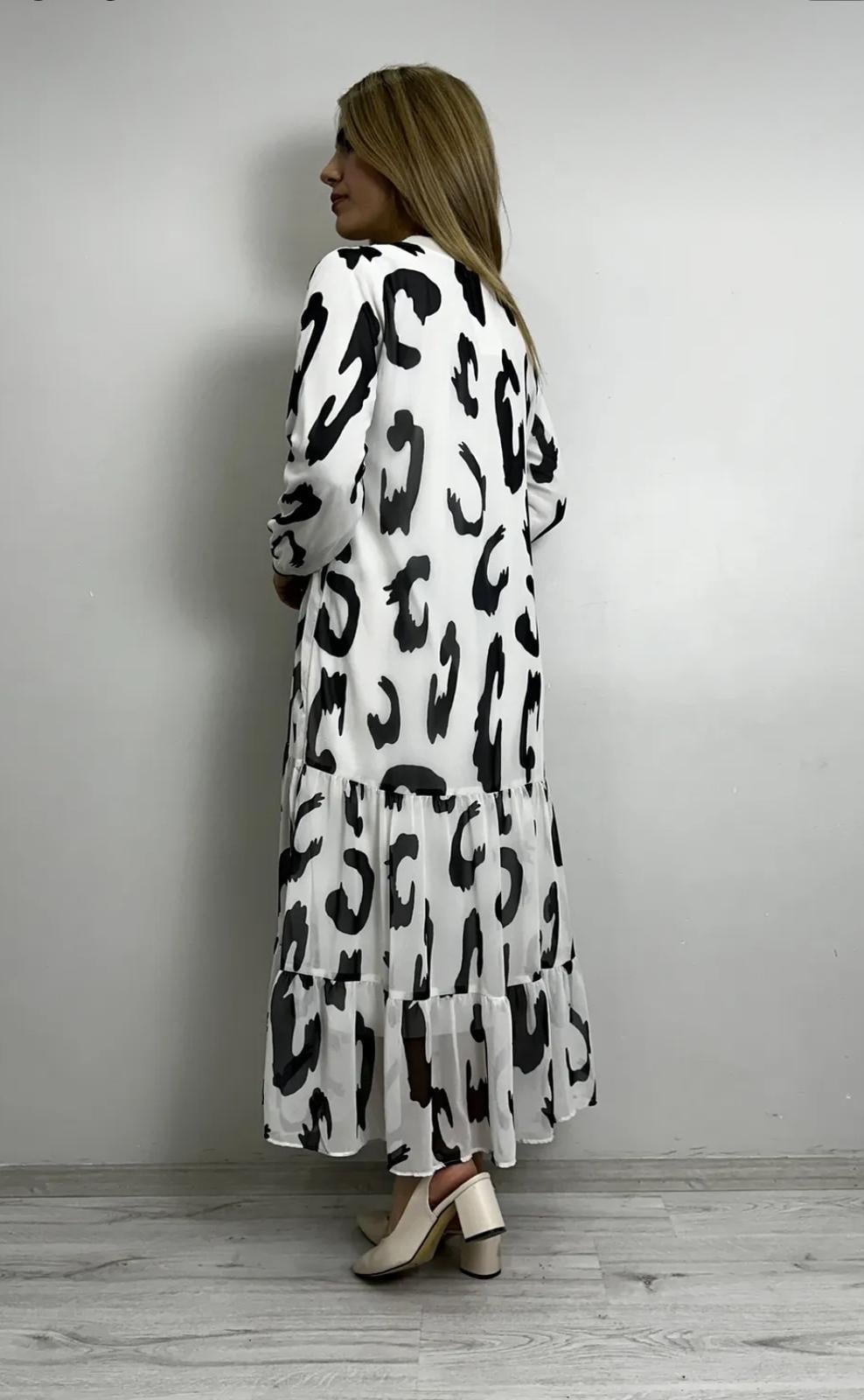 KASİDE ŞİFON ELİBİSE SİYAH