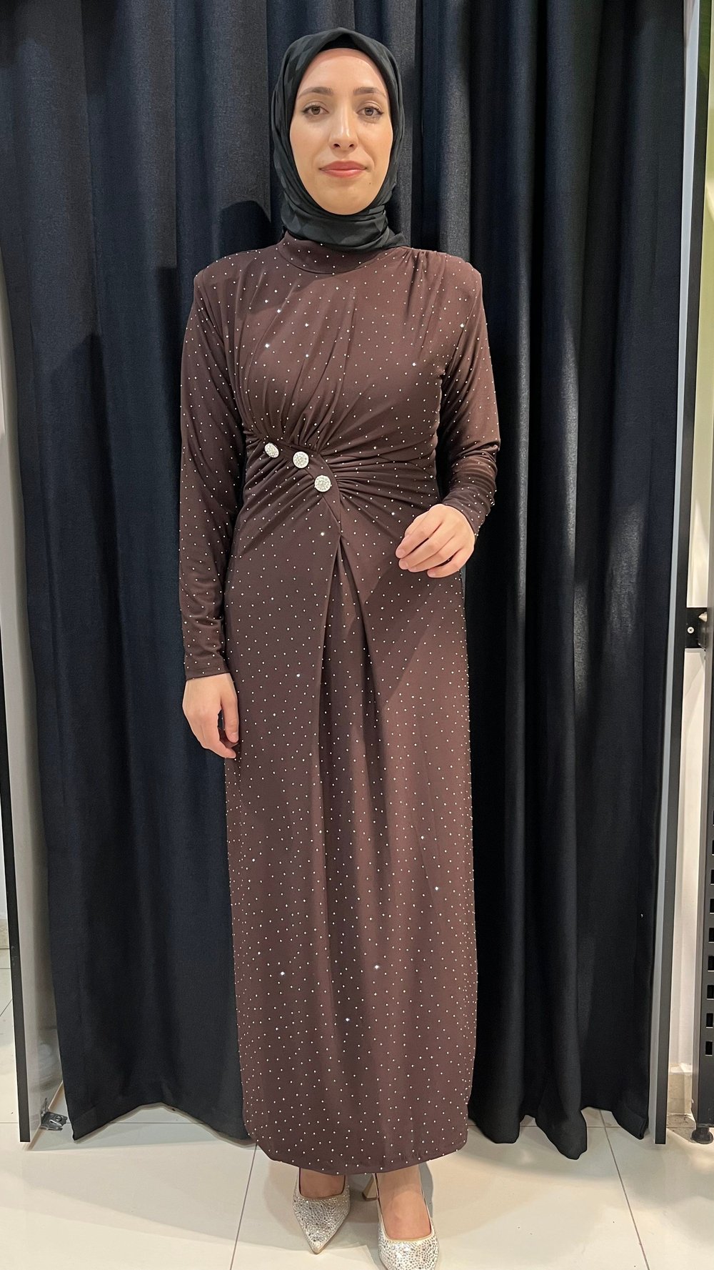 Lunera Sandy Elbise - Kahverengi