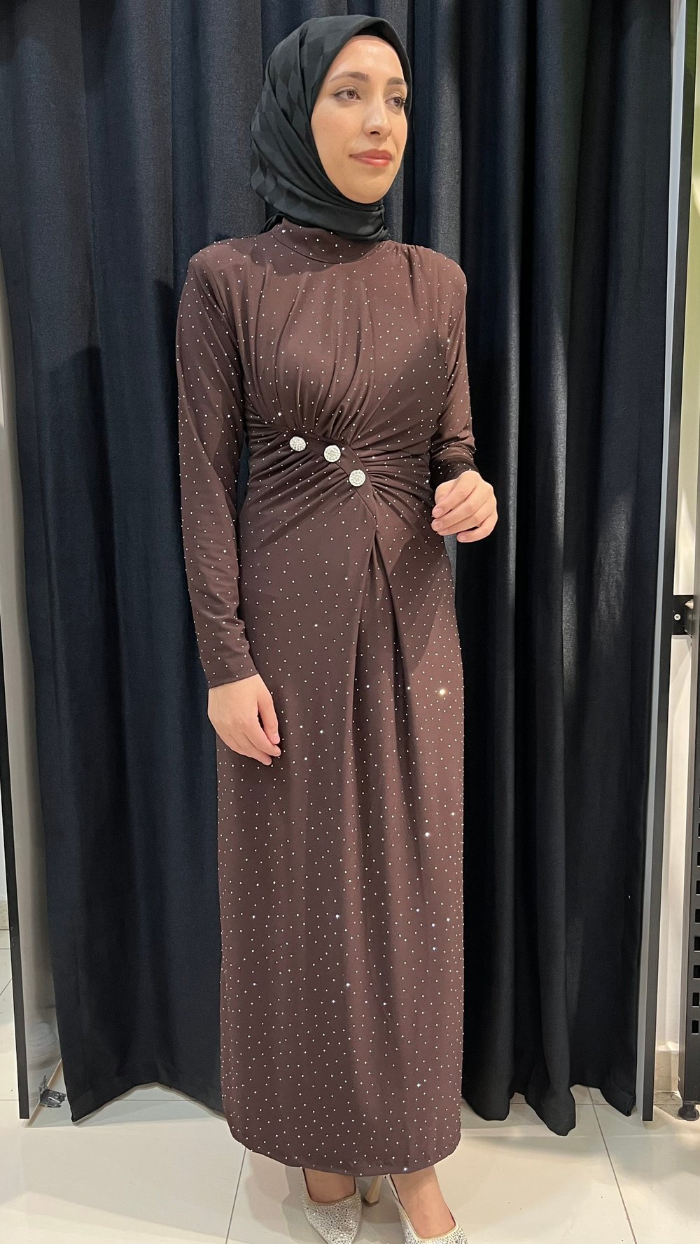 Lunera Sandy Elbise - Kahverengi