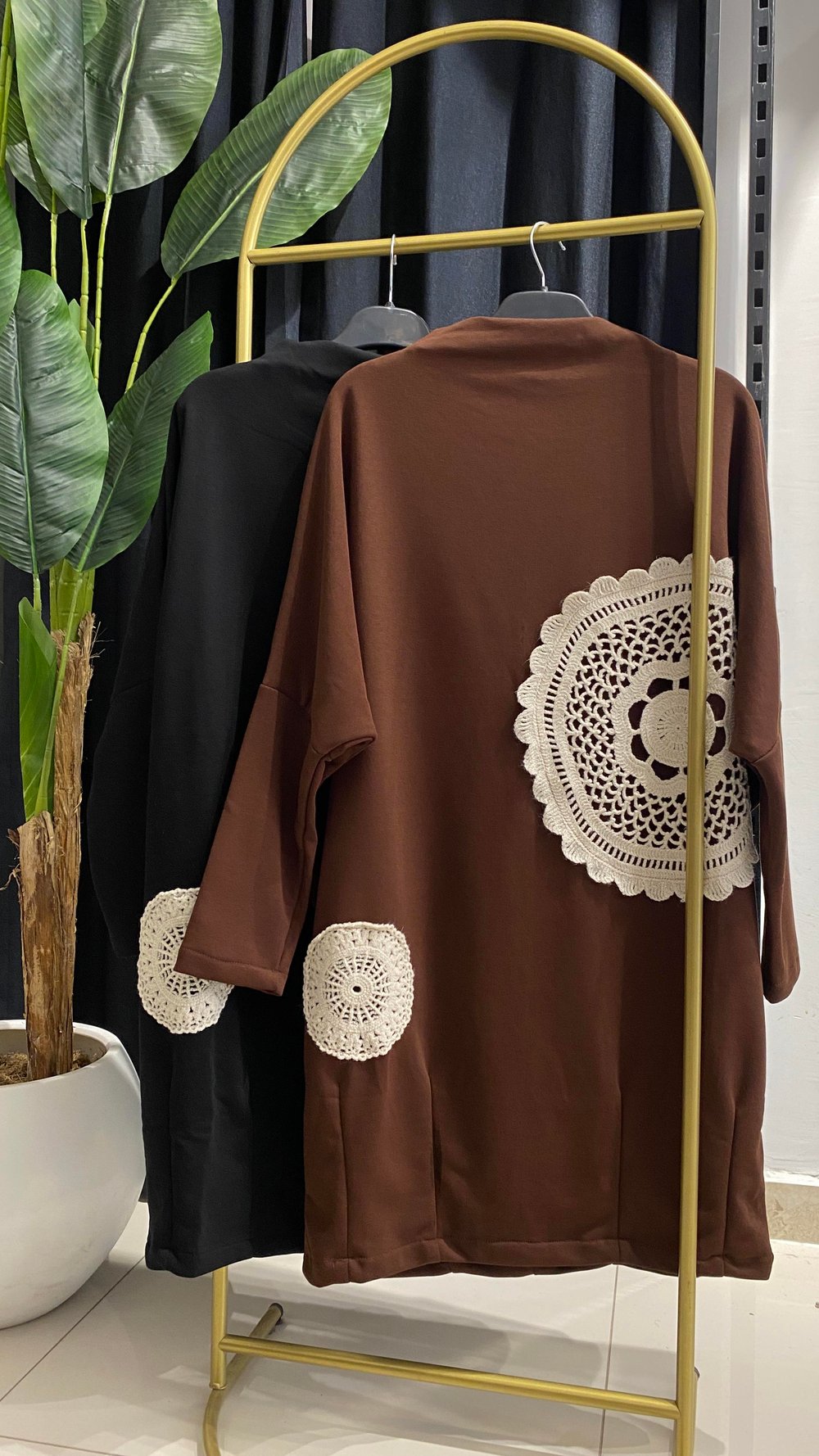 Melkay Dantel Detaylı Oversize Tesettür Tunik