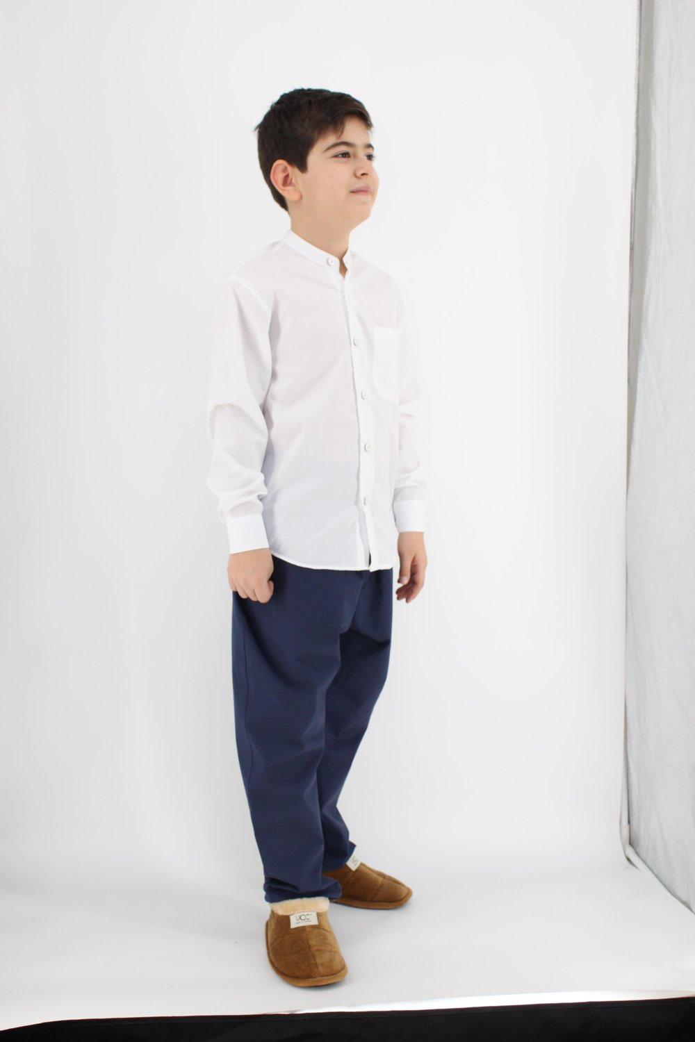 %100 PAMUK KETEN DOKULU ÇOCUK GÖMLEK | KLASİK KESİM