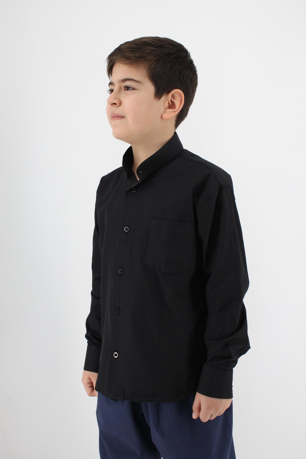 %100 PAMUK KETEN DOKULU ÇOCUK GÖMLEK | KLASİK KESİM