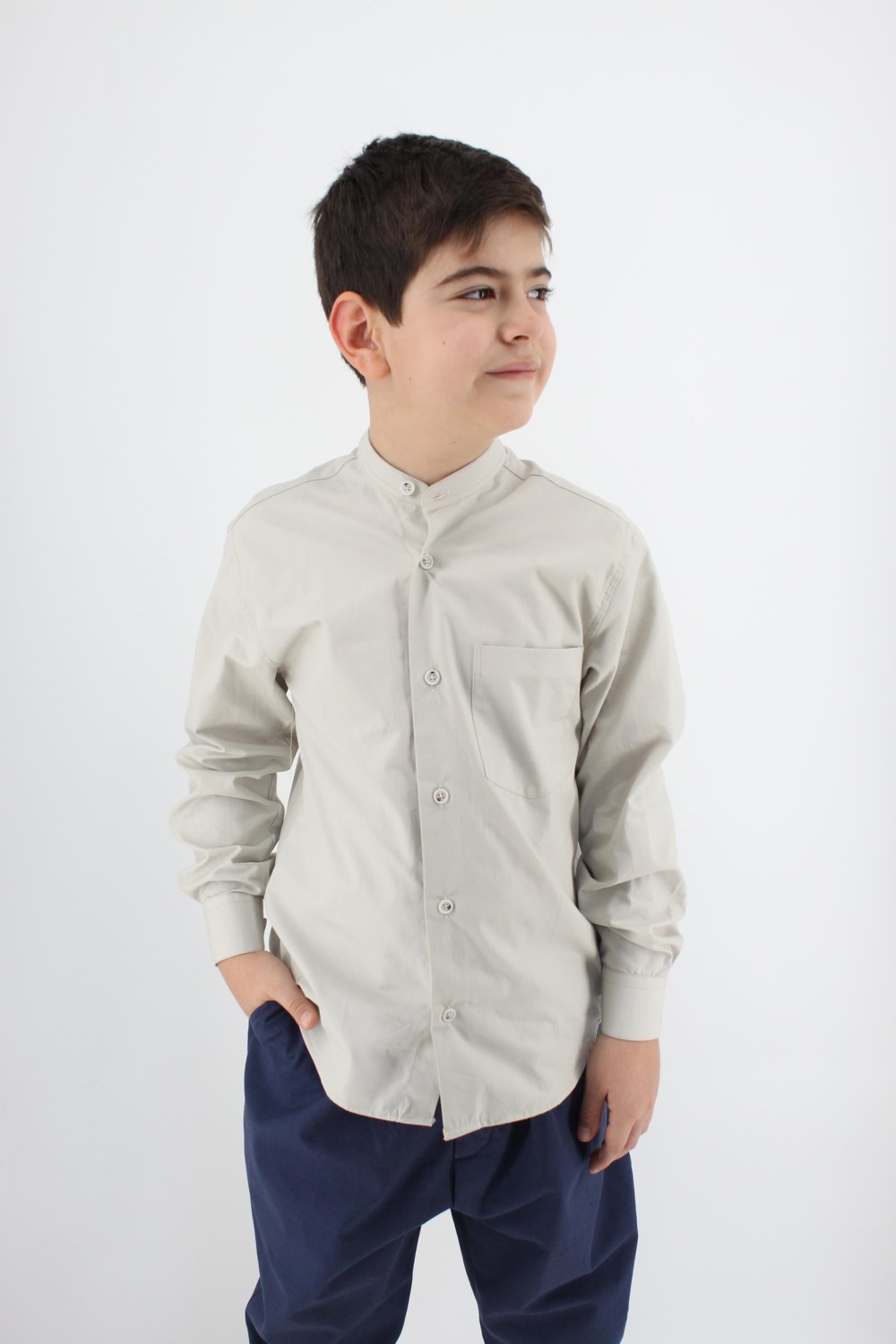 %100 PAMUK KETEN DOKULU ÇOCUK GÖMLEK | KLASİK KESİM