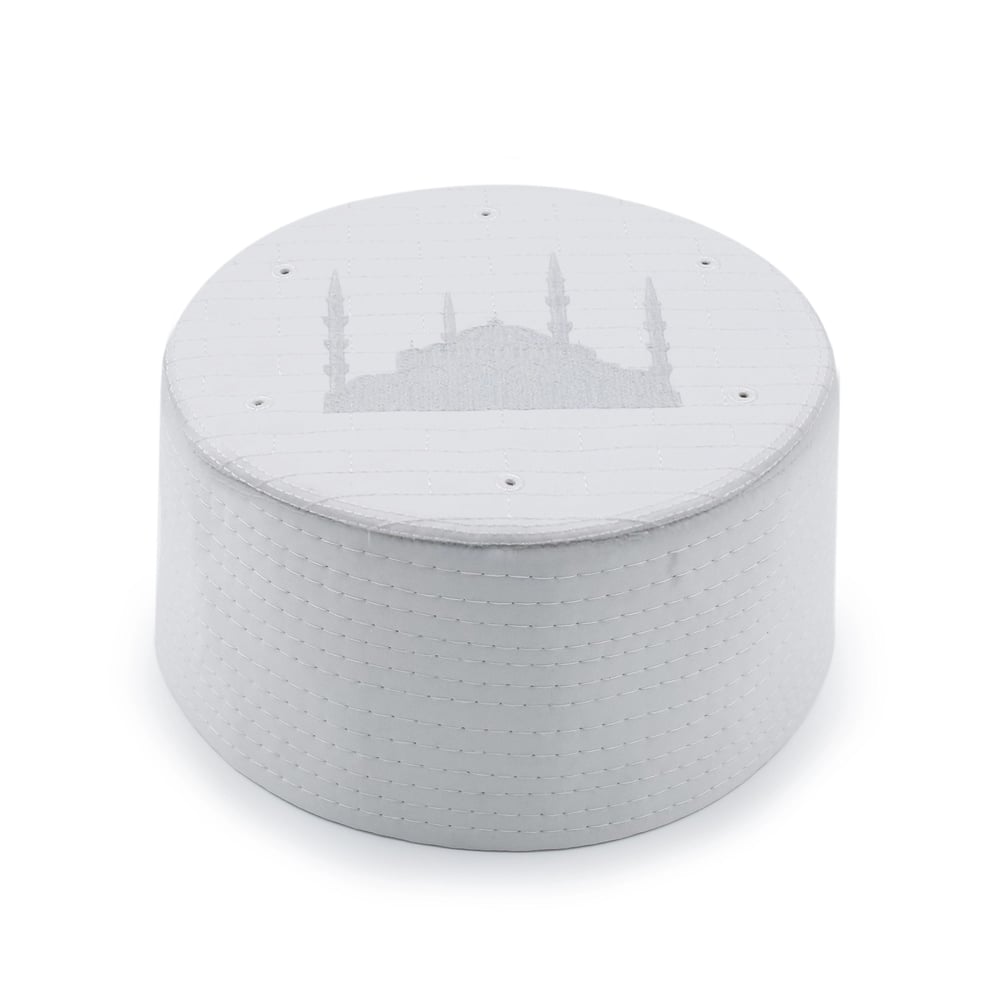 Cami Kalıp Sarık Takkesi – Beyaz – Keçe
