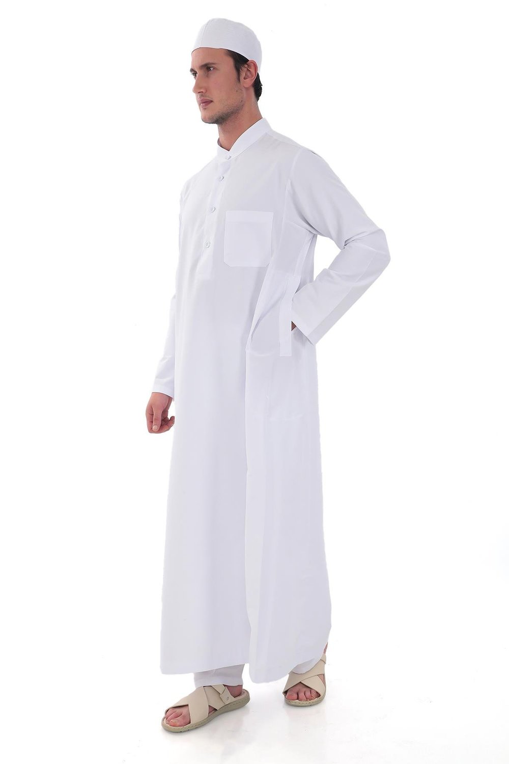 Erkek Fistan (Cellabiye) Hac Umre Elbisesi Rahat Kalıp