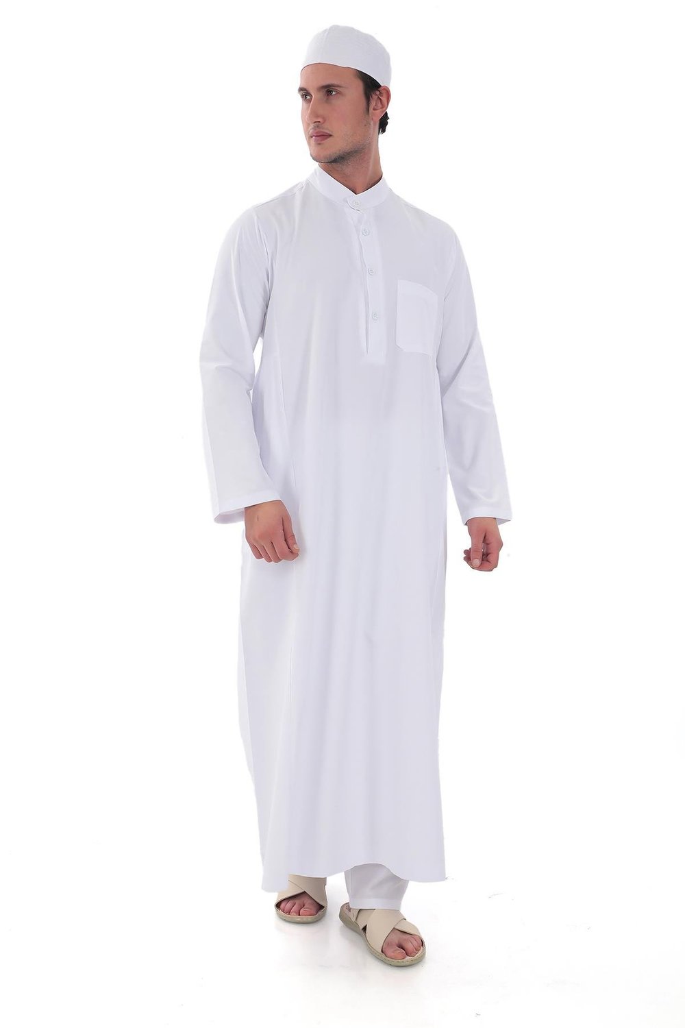 Erkek Fistan (Cellabiye) Hac Umre Elbisesi Rahat Kalıp