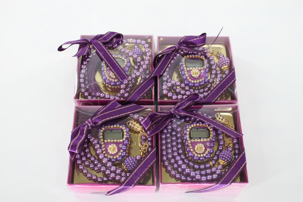 Hac Umre Hediyelikleri - Zikirmatik ve Tesbih SETİ - MOR