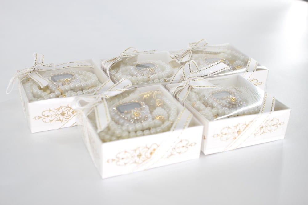 Hac Umre Hediyelikleri - Zikirmatik ve Tesbih SETİ - BEYAZ