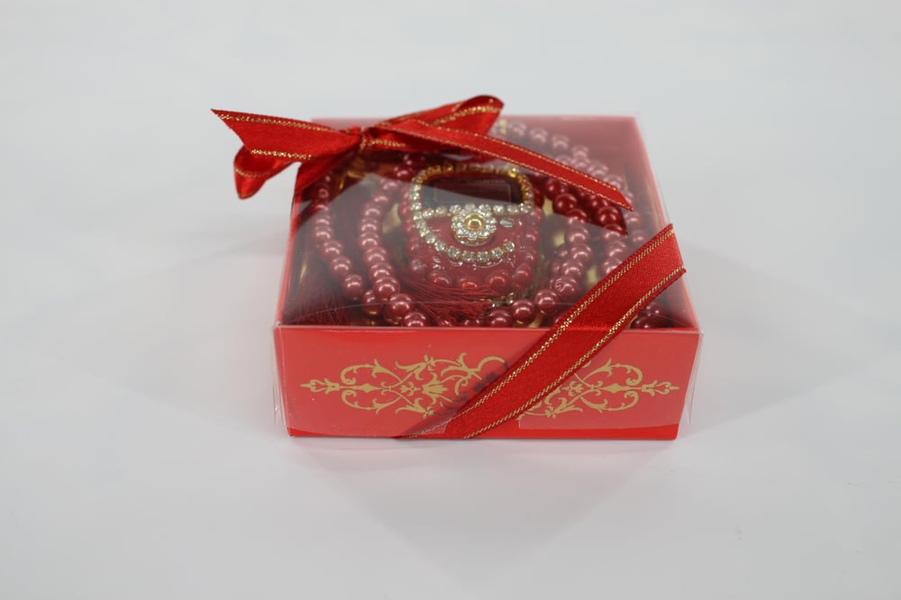 Hac Umre Hediyelikleri - Zikirmatik ve Tesbih SETİ - KIRMIZI