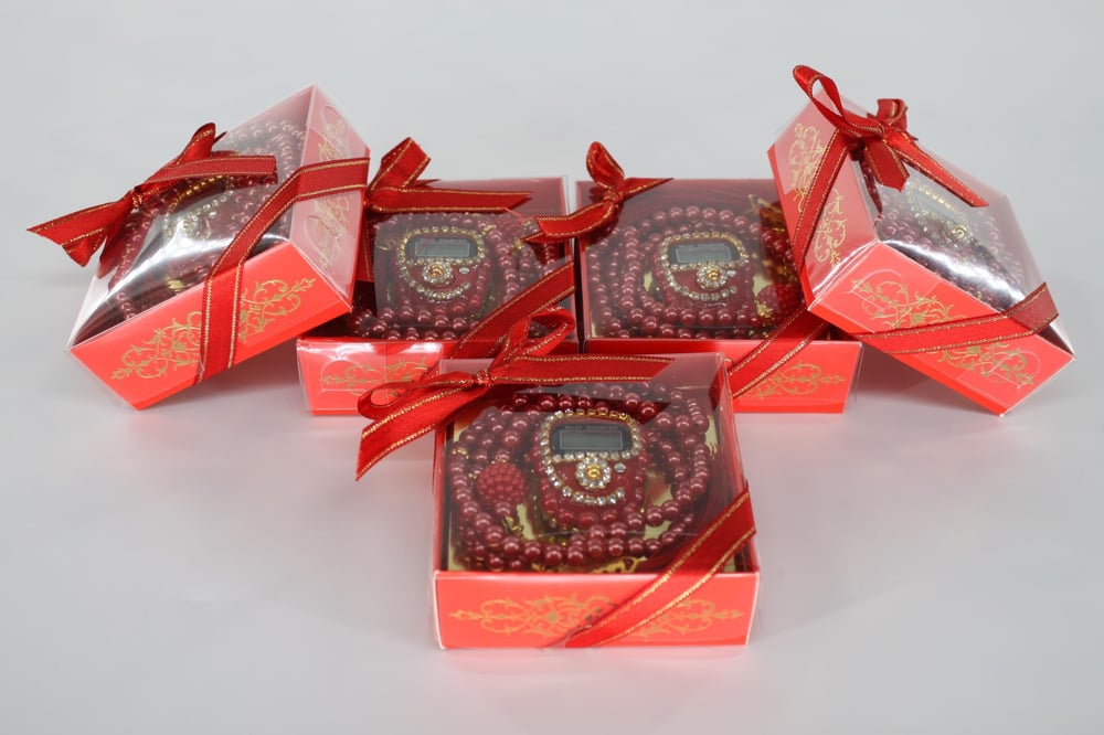 Hac Umre Hediyelikleri - Zikirmatik ve Tesbih SETİ - KIRMIZI