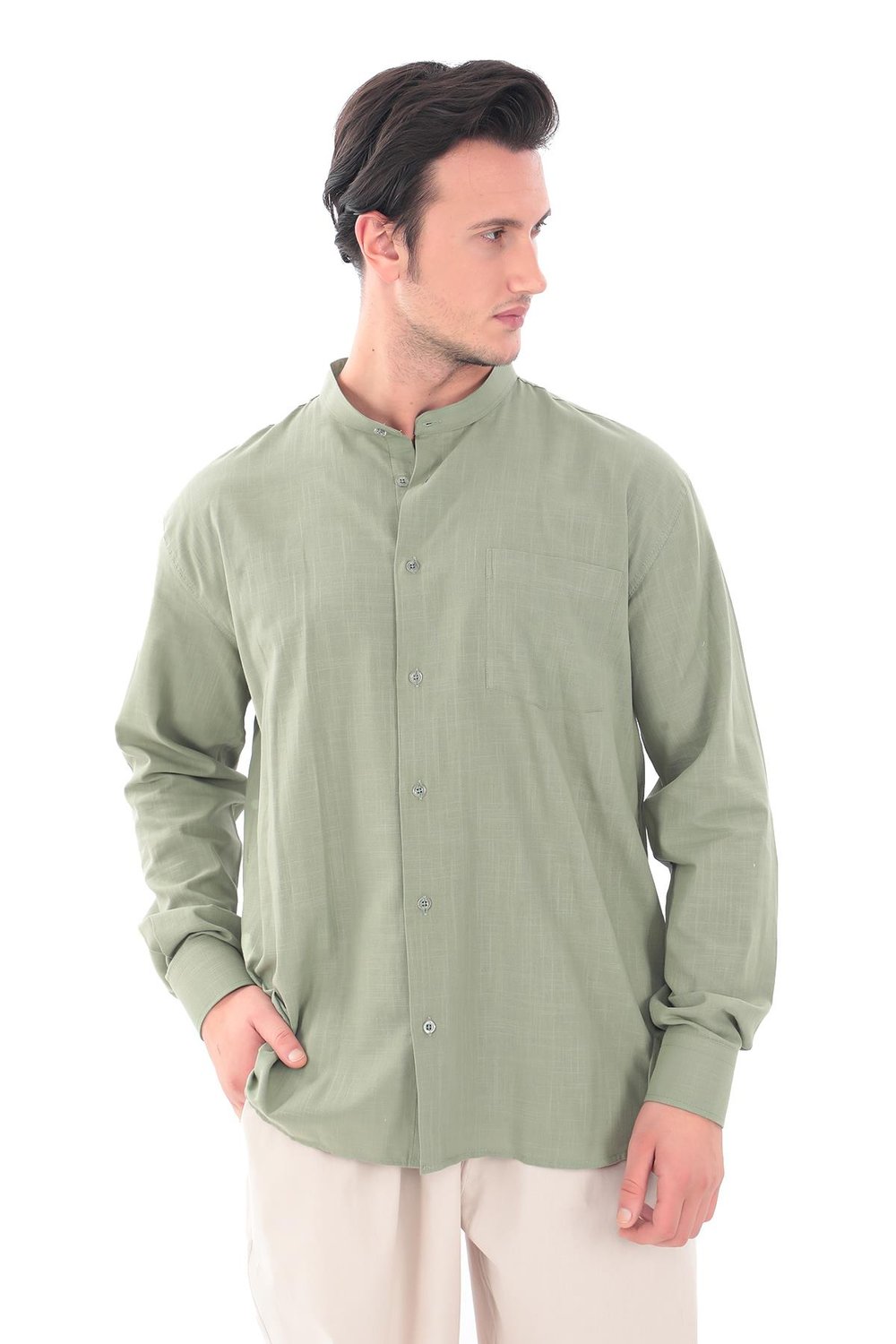 Hakim Yaka Gömlek KLASİK - İslami Giyim 