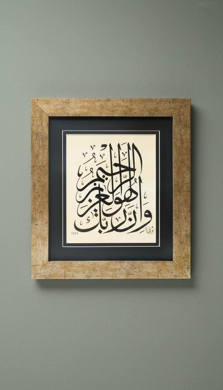 Hat sanatı Orijinal el yazması hüsn-i hat Tablo