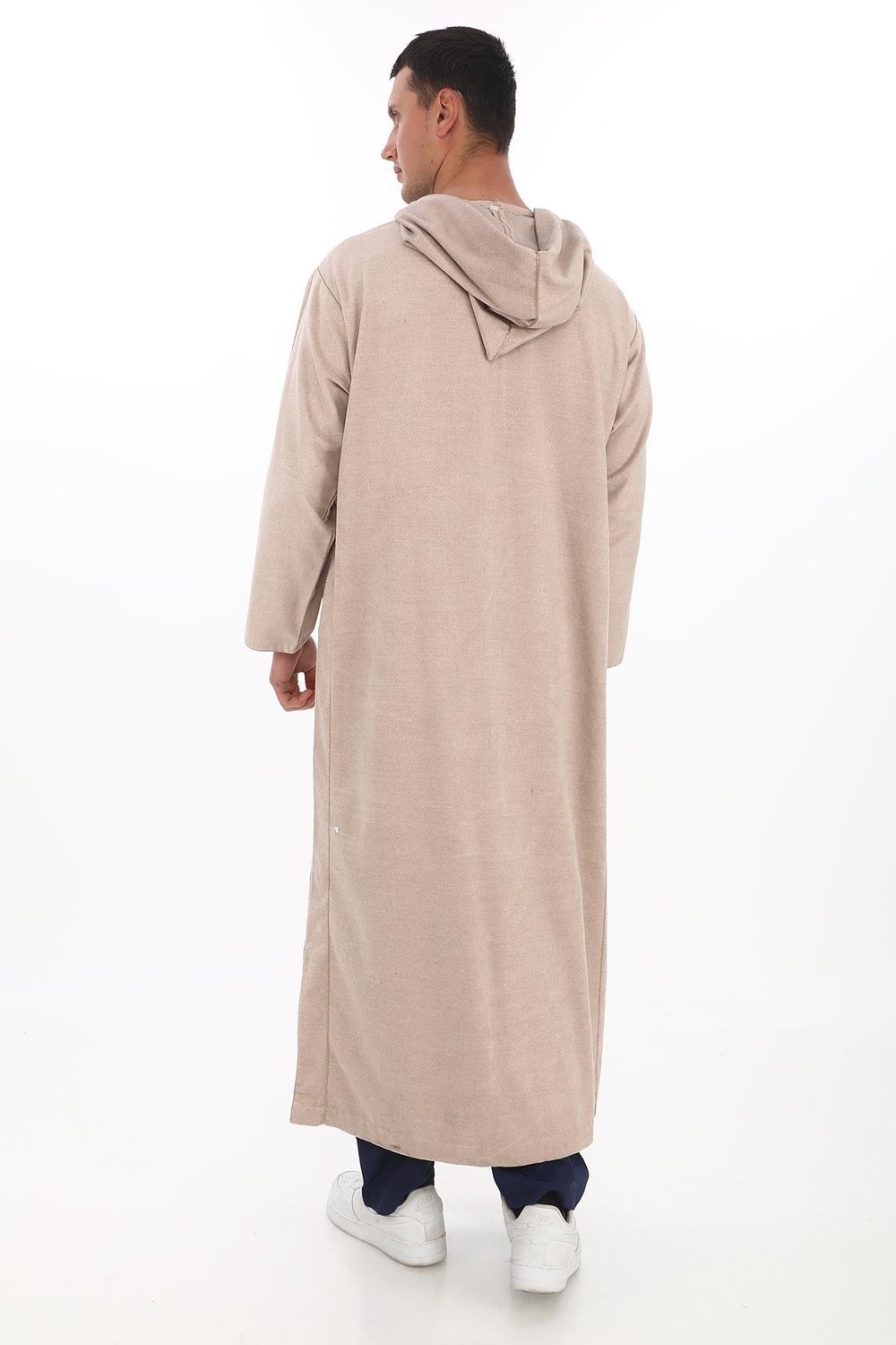 Kapüşonlu Kışlık Fistan / Cellabiye – Krem