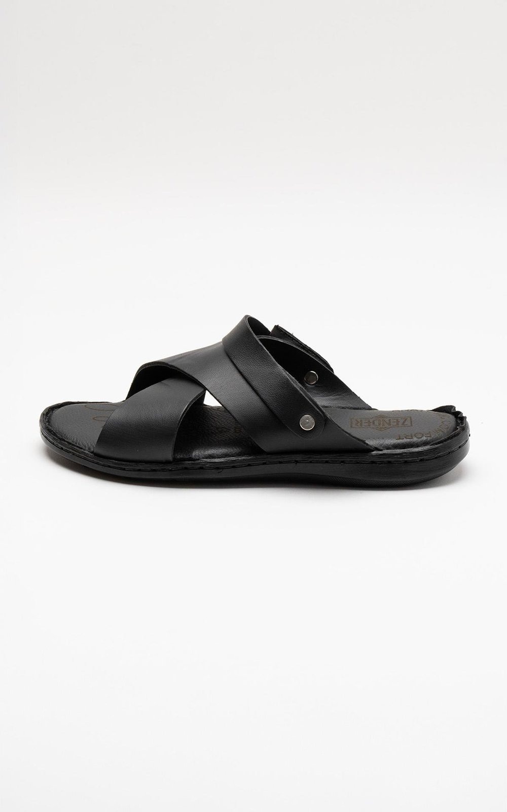 TERLİK-SANDALET DERİ Siyah