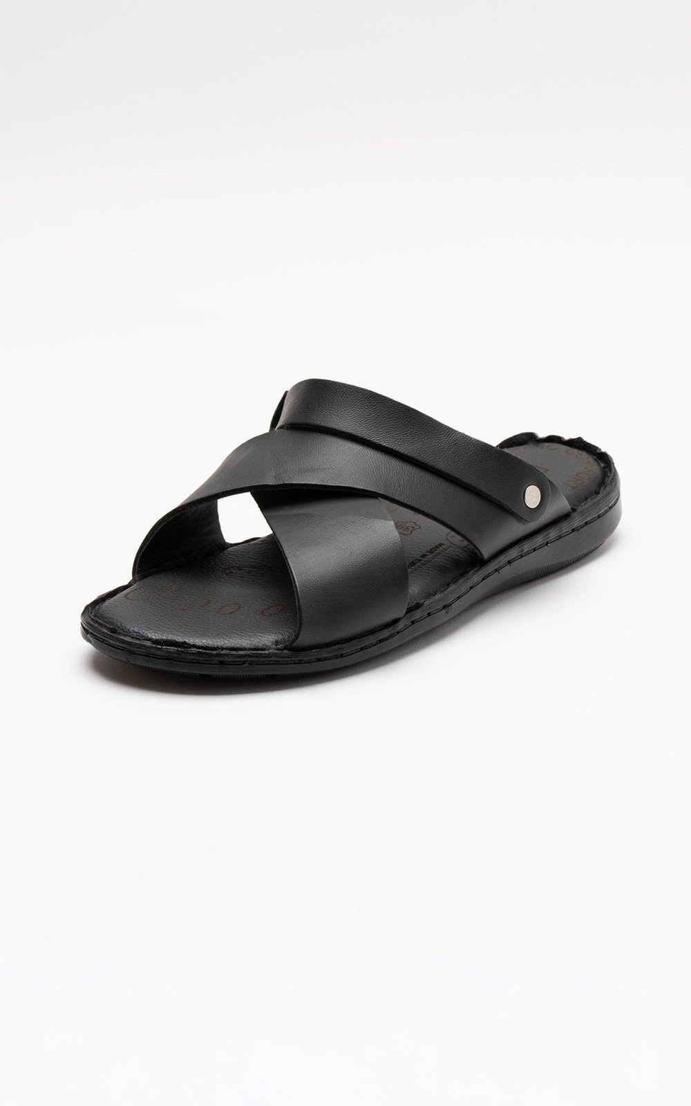 TERLİK-SANDALET DERİ Siyah