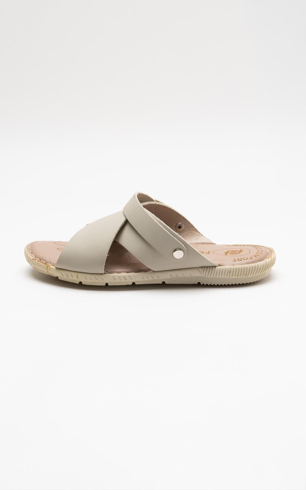 TERLİK-SANDALET DERİ Krem