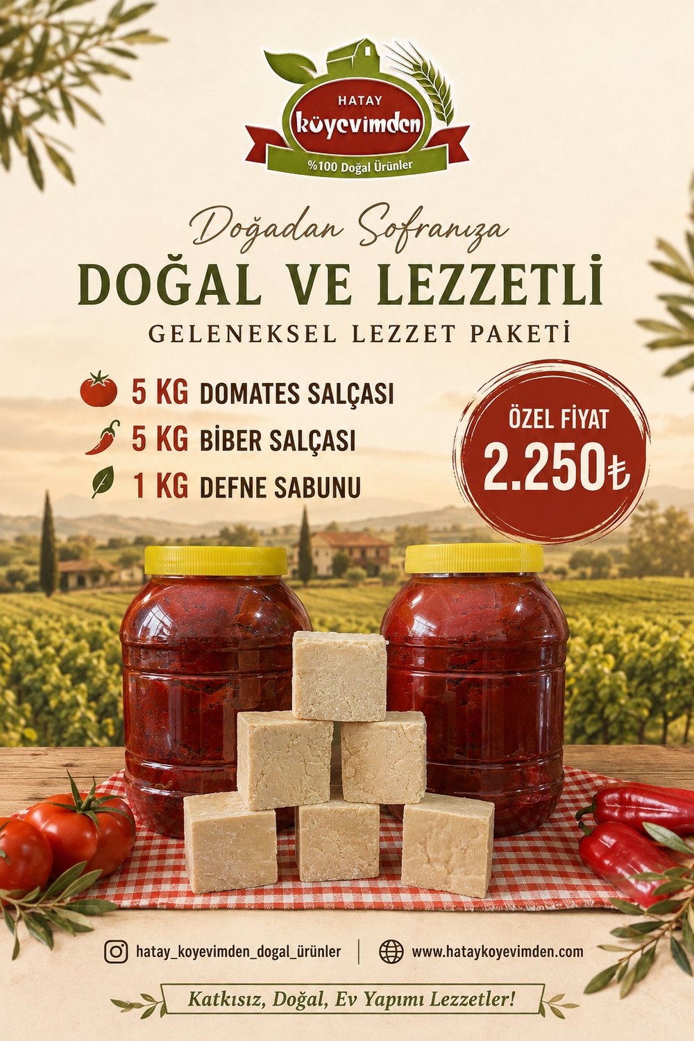 20 KG ZEYTİNYAĞI - 1 KG CEVİZLİ SUCUK HEDİYE