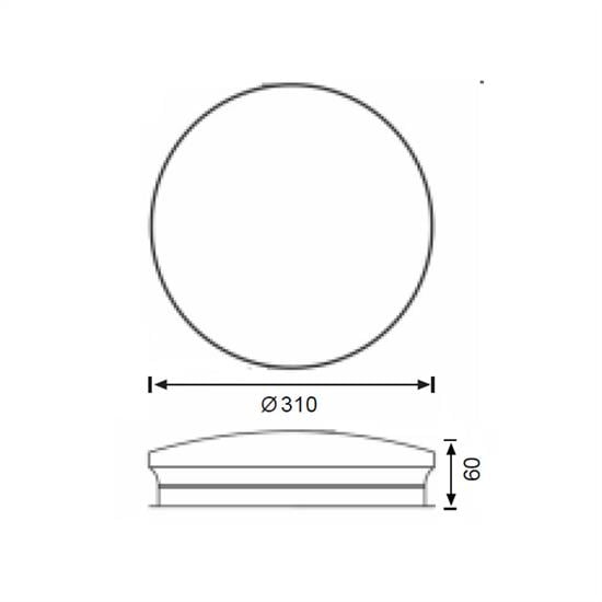 Jupiter 18W Sıva Üstü Led Tavan Armatürü JK180 S